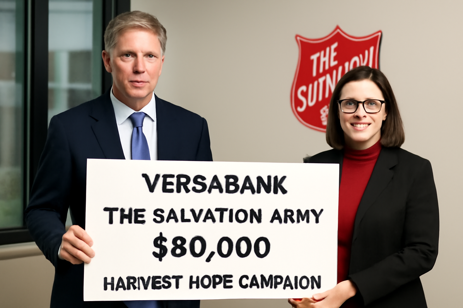 VERSABANK DONATES $60,000 TO THE SALVATION ARMY’S HARVEST HOPE CAMPAIGN