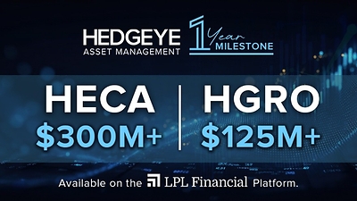 Hedgeye Asset Management Marks One-Year Anniversary of HECA and HGRO ETFs