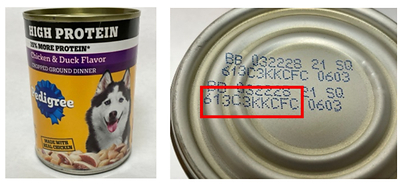Voluntary Recall of Two Lots of PEDIGREE® Can High Protein Chopped Chicken & Duck Flavor Wet Dog Food Due to Potential Fraudulent Distribution of Product Which May Contain Foreign Material